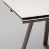 Стол Керас 120-1 D80 см керамика Carmen light grey подстолье коричневое Stool Group AV 2127-1200/800-CLG-7006T