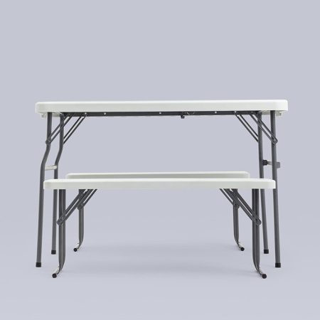 Комплект стола и двух скамеек белый Stool Group YX-B113 white