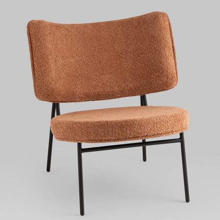 Кресло District Lounge букле терракотовый Stool Group LV-101-S493-01