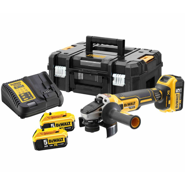 Угловая шлифмашина аккумуляторная DeWalt DCG405P3-QW