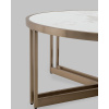 Журнальный столик Алиада D90 светлая керамика Stool Group ECT-279-BRCG