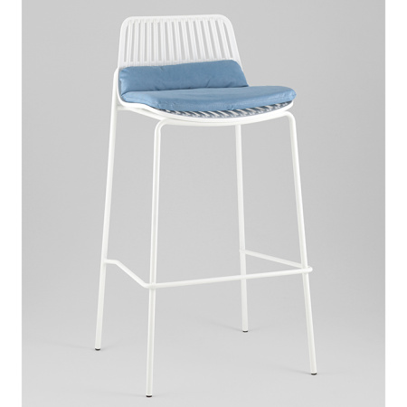 Стул барный Louran с подушкой белый Stool Group D-012H-75 white