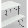 Комплект стола и двух скамеек белый Stool Group YX-B113 white