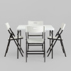 Комплект раскладного стола и стульев белый Stool Group YX-ZFP86 white