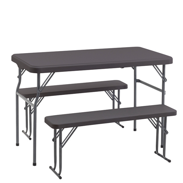 Комплект стола и двух скамеек коричневый Stool Group YX-B113 brown