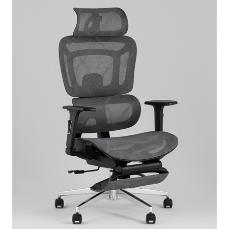 Кресло офисное TopChairs Nimbus серый Stool Group YF-W938A bl.sh. ST982-2 grey