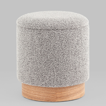 Пуф с ящиком Холли XS букле серый Stool Group 21B810BCB-S BCB-10
