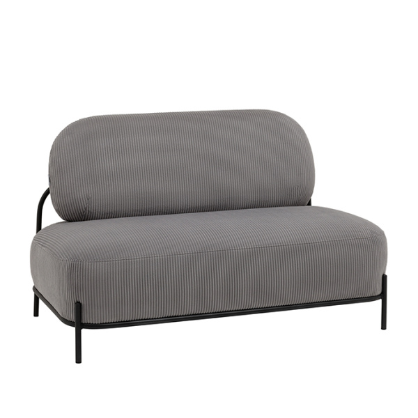 Диван Стоун велюр рельефный светло-серый Stool Group vd-dv-stone-cl-steel
