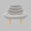 Кресло Олби Страйпс светло-серый Stool Group QH-2805K 263-6 light grey