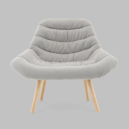 Кресло Олби Страйпс светло-серый Stool Group QH-2805K 263-6 light grey