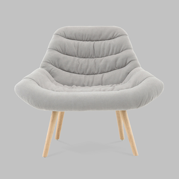 Кресло Олби Страйпс светло-серый Stool Group QH-2805K 263-6 light grey