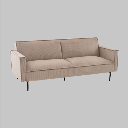 Диван прямой Кассель велюр рельефный бежевый Stool Group vd-cassel-cl-cream