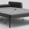 Диван-кровать прямой Барнаби велюр серый Stool Group vd-dv-barnaby-b27