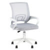 Кресло офисное TopChairs Simple серый крестовина белая Stool Group OUE-2501W grey