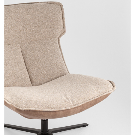 Кресло лаунж Sway бежевый с коричневым Stool Group DM7638 OTE-LAKE120+L.BROWN