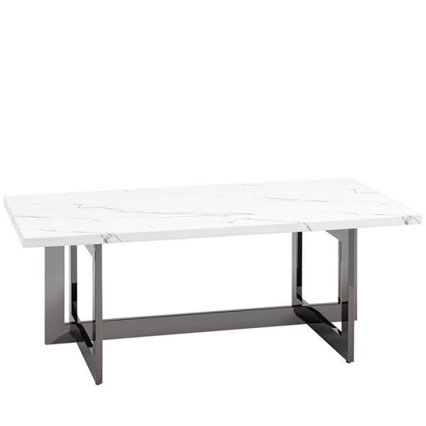 Журнальный столик Нэйтан 122х61 белый мрамор Stool Group ECT-0106-GM
