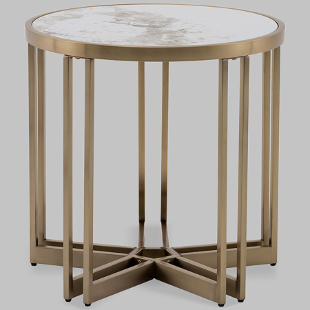 Журнальный столик Алиада D55 светлая керамика Stool Group EET-279-BRCG