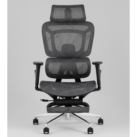Кресло офисное TopChairs Nimbus серый Stool Group YF-W938A bl.sh. ST982-2 grey