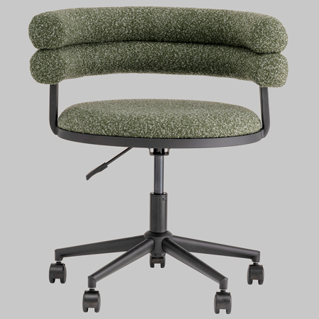 Стул офисный Ponty зелёный чёрные ножки Stool Group Bebe Office Chair OTE-CL 355 bl.l