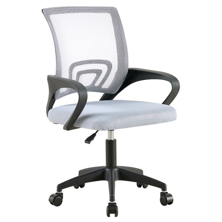 Кресло офисное TopChairs Simple серый крестовина чёрная Stool Group OUE-2501 grey