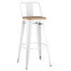 Стул барный Tolix белый Stool Group YD-H765E-W LG-02