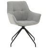 Кресло вращающееся Кимберли рогожка/замша серый Stool Group AV 344 W9D9005
