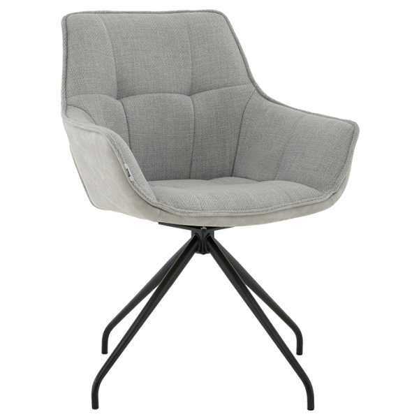 Кресло вращающееся Кимберли рогожка/замша серый Stool Group AV 344 W9D9005