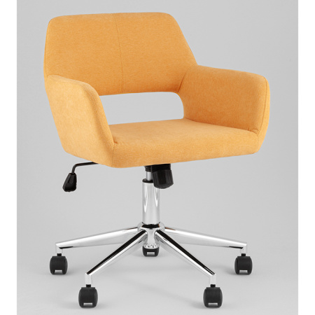 Стул офисный Ross рогожка желтый Stool Group Ross CHROME 50-7