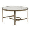 Журнальный столик Адриана D80 светлая керамика Stool Group ECT-223-BRCG-BDFL