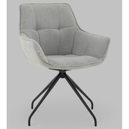 Кресло вращающееся Кимберли рогожка/замша серый Stool Group AV 344 W9D9005