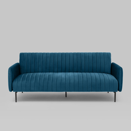 Диван прямой Дрезден велюр синий Stool Group vd-drezden-b29