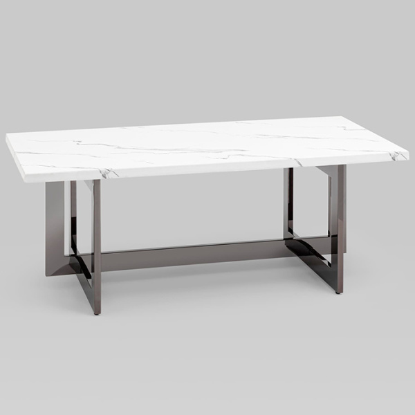 Журнальный столик Нэйтан 122х61 белый мрамор Stool Group ECT-0106-GM