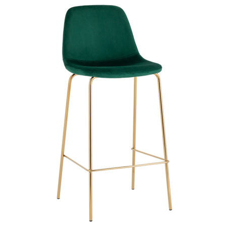 Комплект барных стульев Валенсия SN велюр зеленый золотые ножки (2 шт) Stool Group OS-001B HLR-56 gl BOX