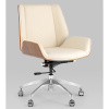 Кресло офисное TopChairs Crown бежевый Stool Group A312-A 8383-1 walnut back