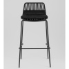 Стул барный Louran с подушкой чёрный Stool Group D-012H-75 black