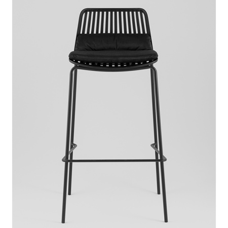 Стул барный Louran с подушкой чёрный Stool Group D-012H-75 black