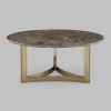 Журнальный столик Кассия D90 темная керамика Stool Group ECT-292-BRCGS-brown 5105-9