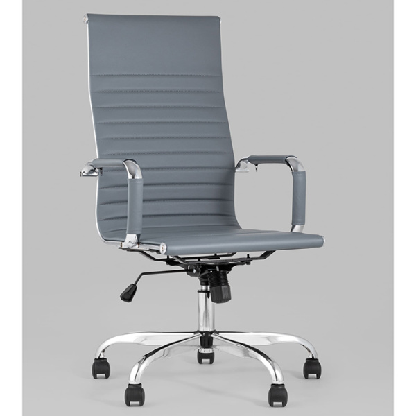 Кресло офисное TopChairs City серое Stool Group D-101H GREY