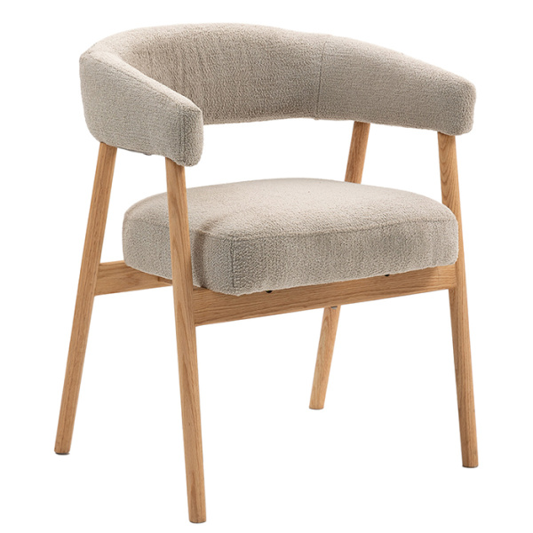 Комплект стульев Zubo бежевый с деревянными ножками (2 шт) Stool Group DM4729-1 OTE-Q-120 FLAXEN X2
