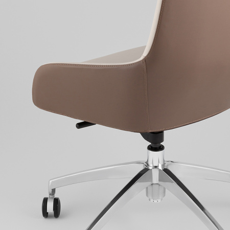 Кресло офисное TopChairs Soulo бежевый/коричневый Stool Group A308 8371-6/1
