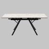 Стол раскладной Либертика 120-180х80 см керамика белый основание черное Stool Group SO 281-81524