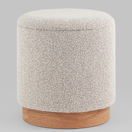 Пуф с ящиком Холли S букле бежевый Stool Group 21B810BCB-M BCB-2