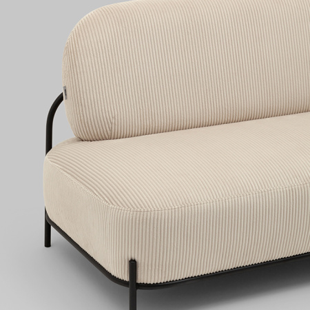 Диван Стоун велюр рельефный молочный Stool Group vd-dv-stone-cl-bone