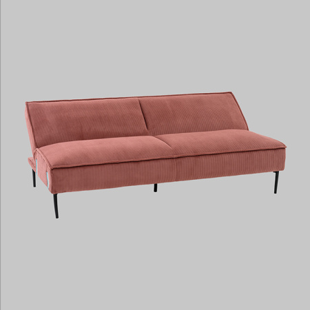 Диван прямой Кассель велюр рельефный коралловый Stool Group vd-cassel-cl-coral