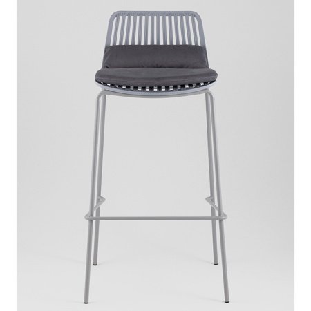 Стул барный Louran с подушкой серый Stool Group D-012H-75 grey