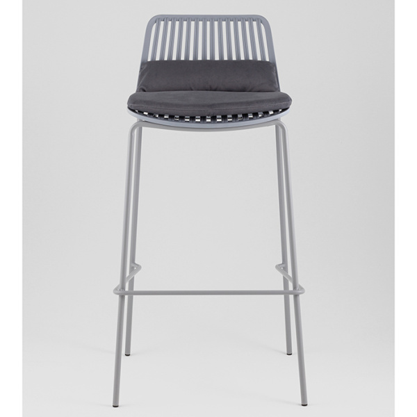 Стул барный Louran с подушкой серый Stool Group D-012H-75 grey