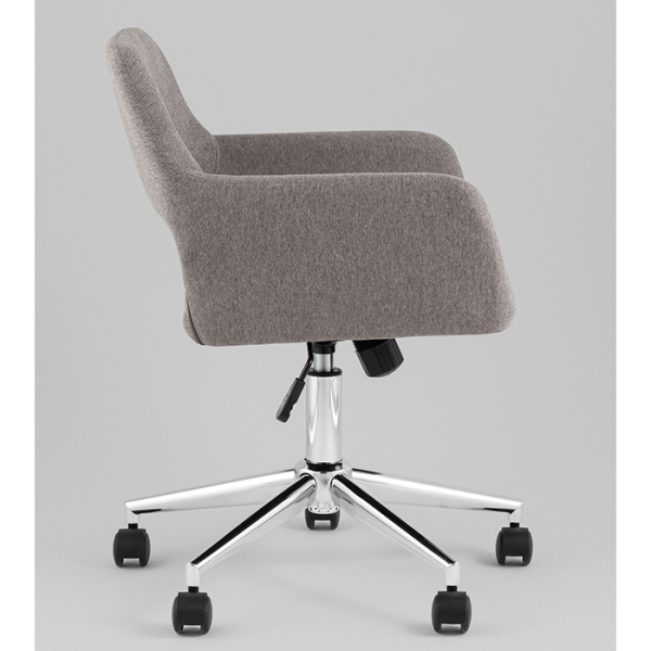 Стул офисный Ross рогожка темно-серый Stool Group Ross CHROME 50-22