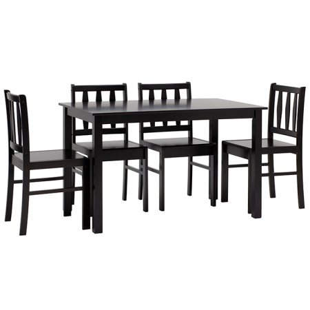 Обеденная группа Ingrid венге массив гевеи Stool Group MH750+MH52088X4