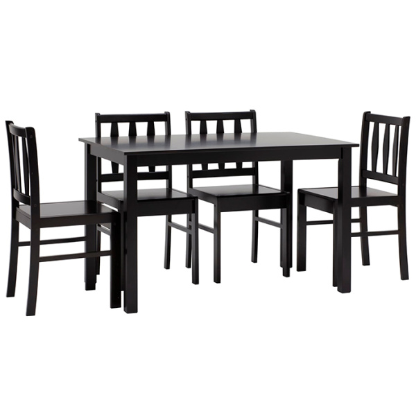 Обеденная группа Ingrid венге массив гевеи Stool Group MH750+MH52088X4