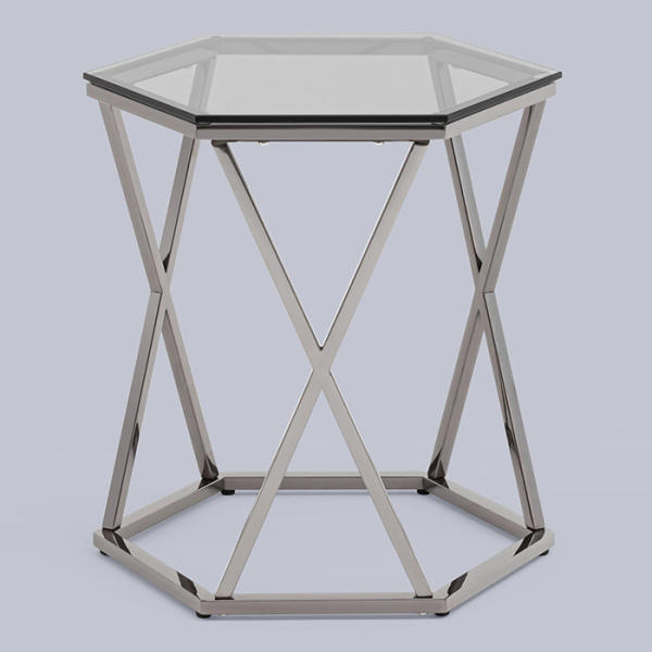 Журнальный столик Круз 48х42 стекло Stool Group EET-187-GM